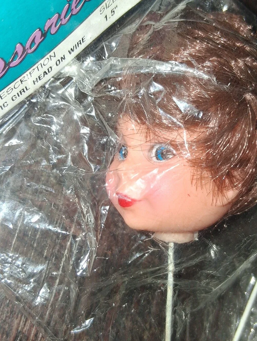 Vintage Doll Head Accessory - Pink Skin Tone